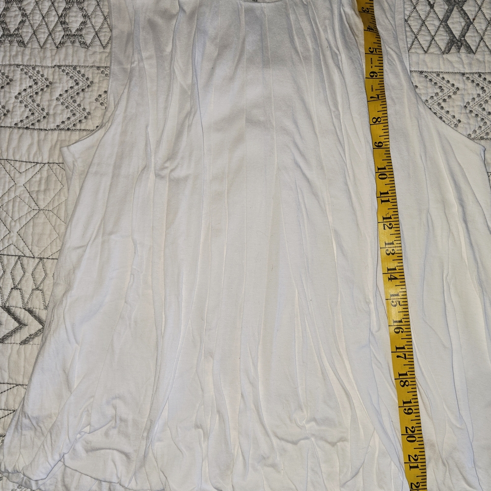 Madewell Elegant White Bubble Sleeveless Top Sz M - Picture 5 of 6